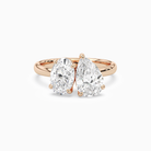 Oval & Pear Clean Toi Et Moi in 14K Rose Gold main white