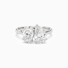 Oval & Pear Clean Toi Et Moi in 14K White Gold main white