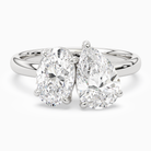 Oval & Pear Clean Toi Et Moi in 14K White Gold main white