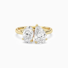 Oval & Pear Clean Toi Et Moi in 14K Yellow Gold main white