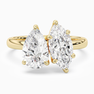 Pear & Marquise Clean Toi Et Moi in 14K Yellow Gold main white