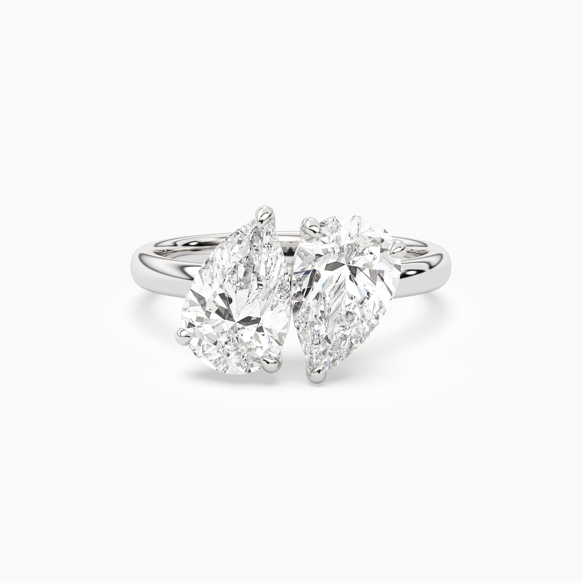 Pear & Pear Clean Toi Et Moi in 14K White Gold main white