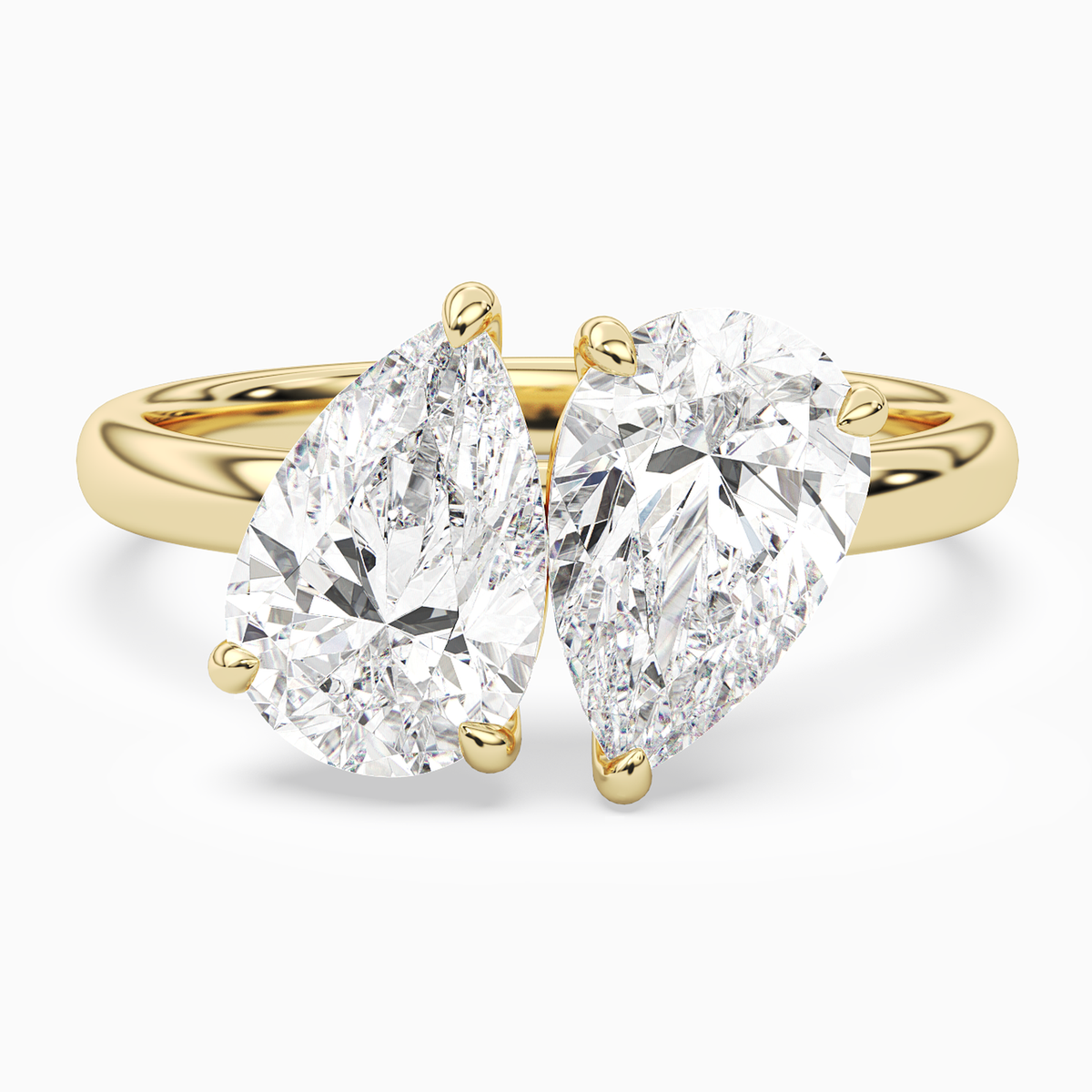 Pear & Pear Clean Toi Et Moi in 14K Yellow Gold main white