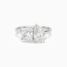 Princess & Pear Clean Toi Et Moi in 14K White Gold main white