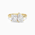 Princess & Pear Clean Toi Et Moi in 18K Yellow Gold main white