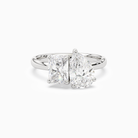 Radiant & Pear Clean Toi Et Moi in 14K White Gold main white