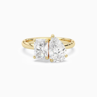 Radiant & Pear Clean Toi Et Moi in 14K Yellow Gold main white