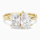 Radiant & Pear Clean Toi Et Moi in 14K Yellow Gold main white