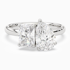 Radiant & Pear Clean Toi Et Moi in 18K White Gold main white