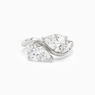 Pear & Pear Crossover Toi Et Moi Plain in 18K White Gold main white