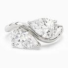 Pear & Pear Crossover Toi Et Moi Plain in 18K White Gold main white