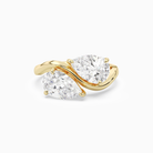 Pear & Pear Crossover Toi Et Moi Plain in 18K Yellow Gold main white