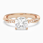 Cushion Twisted Vine Accented in 14K Rose Gold main white