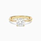 Cushion Twisted Vine Accented in 14K Yellow Gold main white