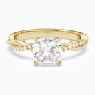 Cushion Twisted Vine Accented in 18K Yellow Gold main white