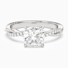 Cushion Twisted Vine Accented in Platinum main white