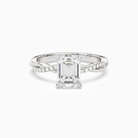 Emerald Twisted Vine Accented in 18K White Gold main white