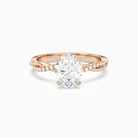 Oval Twisted Vine Accented in 14K Rose Gold main white