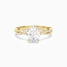 Oval Twisted Vine Accented in 18K Yellow Gold main white