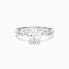 Oval Twisted Vine Accented in Platinum main white