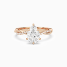 Pear Twisted Vine Accented in 14K Rose Gold main white