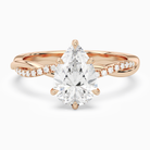 Pear Twisted Vine Accented in 14K Rose Gold main white