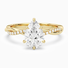Pear Twisted Vine Accented in 14K Yellow Gold main white