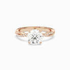 Round Twisted Vine Accented in 14K Rose Gold main white