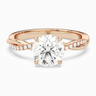 Round Twisted Vine Accented in 14K Rose Gold main white