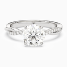 Round Twisted Vine Accented in 14K White Gold main white