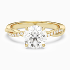 Round Twisted Vine Accented in 18K Yellow Gold main white