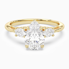 Pear Ornate Accented Three Stone in 14K Yellow Gold main white