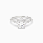 Pear Ornate Accented Three Stone in Platinum main white