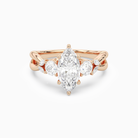 Marquise Willow Composite Three Stone in 14K Rose Gold main white