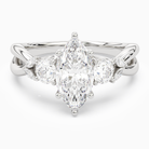 Marquise Willow Composite Three Stone in Platinum main white