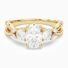 Oval Willow Composite Three Stone in 18K Yellow Gold main white