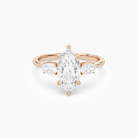 Marquise Classic Three Stone in 14K Rose Gold main white