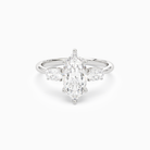 Marquise Classic Three Stone in 18K White Gold main white