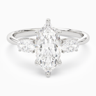 Marquise Classic Three Stone in Platinum main white