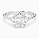 Oval Trillion Three Stone Large Sides in 14K White Gold main white