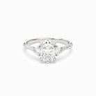 Oval Trillion Three Stone Large Sides in 18K White Gold main white