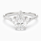 Pear Trillion Three Stone Large Sides in 14K White Gold main white