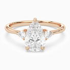 Pear Trillion Three Stone Small Sides in 14K Rose Gold main white