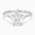 Pear Trillion Three Stone Small Sides in 18K White Gold main white