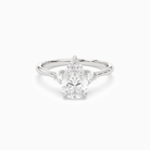 Pear Trillion Three Stone Small Sides in Platinum main white
