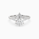 Pear Pear Side Three Stone Classic in 14K White Gold main white