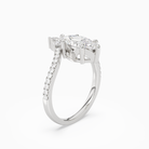Marquise Tiara Accent Side Stone in Platinum angled