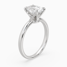 Oval Petite Classic Solitaire in Platinum angled