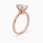 Pear Petite Classic Solitaire in 14K Rose Gold angled