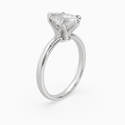 Pear Petite Classic Solitaire in 14K White Gold angled